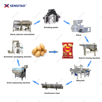 Ligne de Production Industrielle de Chips de Pommes de Terre Fraîches Entièrement Automatique de Haute Qualité 100kg/h 200kg/h