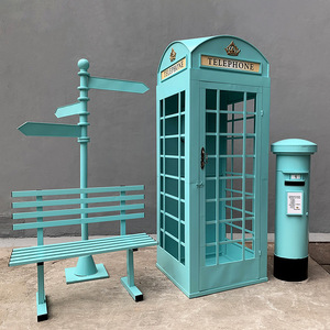 Gian hàng đám cưới kiểu công nghiệp gian hàng điện thoại màu Đỏ Retro Châu Âu lớn sàn đứng sắt nghệ thuật trang trí đạo cụ mềm - Product Image 1