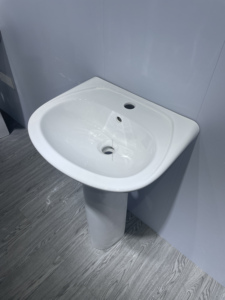 <span class=keywords><strong>Lavabo</strong></span> de <span class=keywords><strong>Pedestal</strong></span> de Porcelana para Baño Europeo, Montado en la Pared, Rectangular, Diseño Moderno, Fácil de Limpiar, Económico, para Hotel - Product Image 2