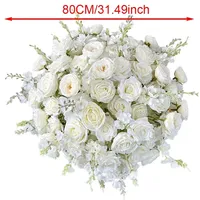 Nouveau Produit Boule de Fleur Blanche Décoration de Mariage Centre de Table Rose Soie Boule Florale Artificielle Fleurs Décoratives