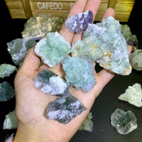 Venta al por mayor cristal natural mineral roca cruda verde fluorita calcita Fujian fluorita cristal Soecimen