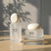 Ensemble d'emballages vides en verre dépoli pour cosmétiques : flacons pompe et vaporisateurs de 30ml, 50ml, 100ml, 120ml pour toner, lotion et crème visage