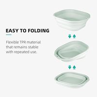 Lot de 2 bassins pliables, évier portable compact pour cuisine, camping, camping-car, biberons, lessive
