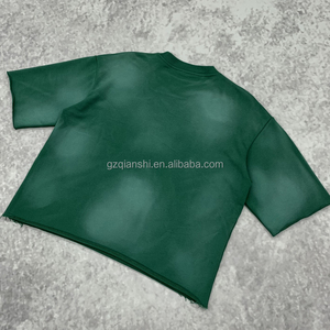 Camiseta Gráfica Oversize de Algodón French Terry con Hombros Caídos, Estampado Serigrafiado, de Gran Gramaje, Estilo Cropped Boxy, Lavado Vintage para Hombre - Product Image 2