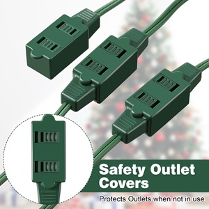 Linsheng Groen Verlengsnoer Multi-Hole <span class=keywords><strong>Socket</strong></span> Verlengsnoer 9 Stopcontacten Stekkerdoos Voor Kerstboom Licht - Product Image 4