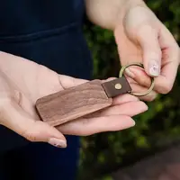 Цепочка для ключей в современном стиле деревянный брелок под заказ Выгравированный простой деревянный брелок сублимационные пустые брелки