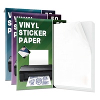 Autocollant adhésif ultra imperméable brillant A4 8,5 x 11, vinyle mat transparent, imprimante jet d'encre, papier blanc adapté pour le parfum