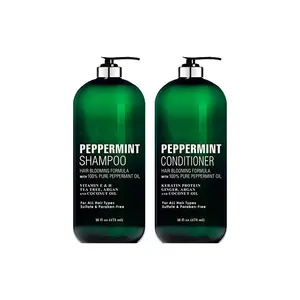 Factory manufacturer Peppermint Oil Shampoo And Conditioner Set Refreshing Promotes Hair Growth Anti Hair Loss Shampoo