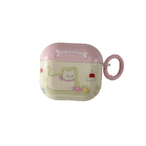 Bonita funda para auriculares con diseño de gato, Compatible con Airpods Pro 2, 3, 4 generaciones, funda protectora inalámbrica con Bluetooth para mujer - Product Image 1