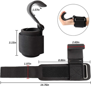 Kancalı Tutuculu Fitness Güvenlik Eldivenleri, Bilek Sargıları, Barfiksler için Spor Salonu El-Bilek Kayışı, Ağırlık Kaldırma ve Powerlifting Eldivenleri - Product Image 3