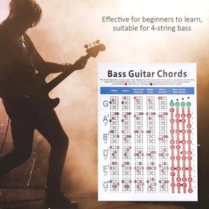 แผนภูมิคอร์ดกีตาร์เบส 4 สาย สำหรับผู้เริ่มต้น ฝึกนิ้ว อุปกรณ์เสริมเครื่องดนตรี - Product Image 6