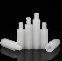 Entretoises hexagonales en nylon à une extrémité, colonnes de support d'isolation en plastique M2 M2.5 M3 M4 M5