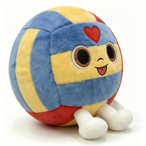 Llavero de Peluche Personalizado de Voleibol, Diseño de Voleibol de Dibujos Animados, Forro de Malla, Tela Súper Suave - Product Image 3