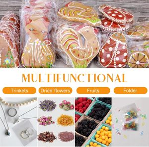 <b>Reusable</b> Transparent Food Grade Plastic <b>Bags</b> Self-Sealing for Bread for Candy Milk Pet Food Snacks & Party Gifts - Product Image 4