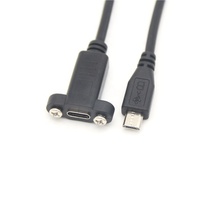Kabel Usb 2.0 a ke Usb c 50cm, dengan lubang dudukan Panel