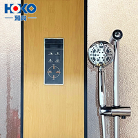 Cabine de douche vapeur HOKO de luxe moderne en alliage d'aluminium noir avec porte en verre pour cabines de douche