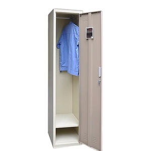 Armoire en acier moderne industrielle à une seule porte verrouillable pour bureau, maison, salle de sport, école avec rangement pour vêtements suspendus - Product Image 4