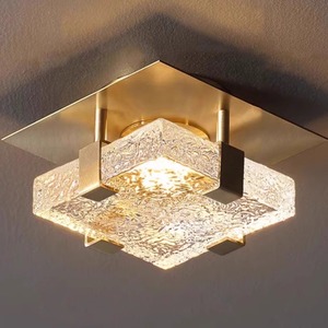 Lámpara de techo LED cuadrada de cristal empotrada para entrada, pasillo, iluminación del hogar - Product Image 2