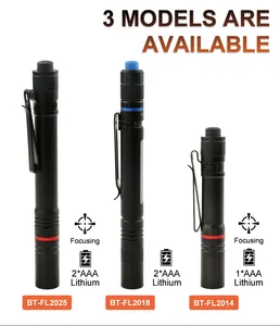 Brightenlux siêu sáng công suất cao <span class=keywords><strong>Zoom</strong></span> EDC bút ánh sáng tùy chỉnh <span class=keywords><strong>Led</strong></span> Mini Đèn Pin Nhôm cơ thể y tế Penlight bút ngọn đuốc - Product Image 2