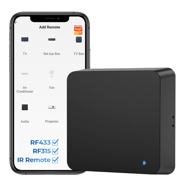 Smatrul Tuya WiFi RF IR Universal Remote Controller Smart Home Infrared Automatic TV Air Conditioner Remote Alexa Google Plastic