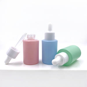 Flacons compte-gouttes en verre couleur macaron, flacons de distribution d'huiles essentielles et de sérums multicolores, contenants cosmétiques vides anti-lumière - Product Image 3