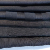 Tissu en crêpe Nida Abaya super noir à haute densité, tissu transparent, tissu d'usine, robe pour filles, robe du Moyen-Orient