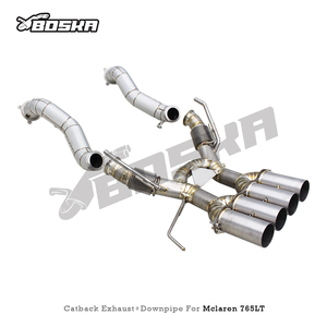 Sistema de Escape OEM Boska, Tubo de Bajada y Silenciador Catback para Mclaren 765LT 4.0T 2020+, Tubo de Titanio Ligero, Sin Válvula, Silenciador Recto - Product Image 6
