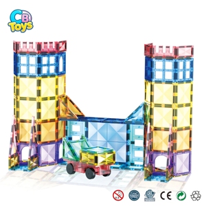 CBTOYS <span class=keywords><strong>MAG</strong></span>-PARADISE <span class=keywords><strong>Mega</strong></span> Pack de Bloques Magnéticos de Lujo, Juego de Construcción Interactivo para Padres e Hijos, Regalo de Cumpleaños para Mayores de 3 Años - Product Image 1
