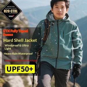 Veste coupe-vent fonctionnelle pour <span class=keywords><strong>homme</strong></span>, fine, imperméable, avec capuche, pour le sport - Product Image 3