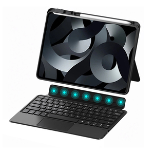 Accessoires pour tablette <span class=keywords><strong>iPad</strong></span> <span class=keywords><strong>Air</strong></span> 10,9''/11'' & Pro 11'' avec emplacement pour stylet, clavier sans fil BT avec pavé tactile pour l'étude, le bureau et les voyages - Product Image 1