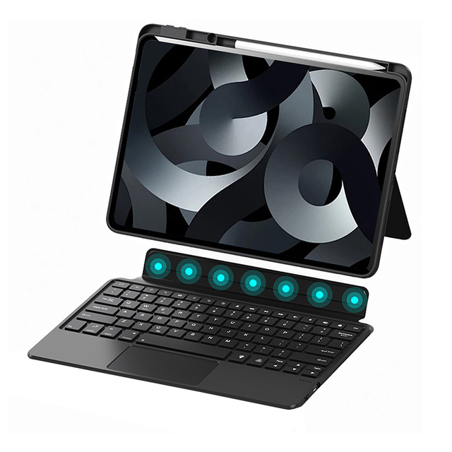For ipad Air 10.9"/11" & Pro 11" Tablet Accessories with Pen Slot Wireless BT Keyboard with Touchpad for Study Office and Travel