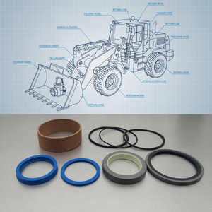 עבור מצח האחורי caterPulader 414e 416d 416d החלפת גליל הידראולי ערכת 2332628 חלקי מכונות בנייה - Product Image 1