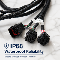 Kit Kabel Harness OEM Kustom IATF16949 Aptiv 8p Tahan Air, Kabel Harness Listrik Otomatis Pria dan Wanita