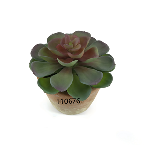 Suculenta Artificial Echeveria en Maceta de Terracota Envejecida, Planta Artificial con Hojas de Suculenta para Decoración Rústica del Hogar <span class=keywords><strong>y</strong></span> Jardín - Product Image 2
