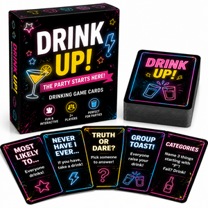 Fabricant de cartes de jeu personnalisées pour boissons, jeu d'<span class=keywords><strong>alcool</strong></span> pour fêtes, jeu de cartes amusantes imperméables avec boîte, impression OEM, fournisseur en gros - Product Image 1