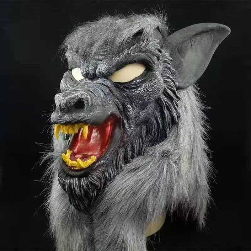Yellow tooth big - eared wolf head