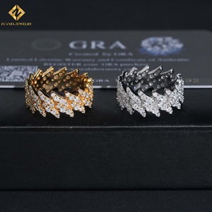 Nouvelle Arrivée Bague Hip Hop pour Homme en Argent Sterling 925, Sertie de Moissanite de Laboratoire en Grappe à Pointes, Bijou de Mode, Bague Diamant - Product Image 5