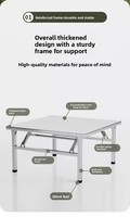 Table de préparation pliante professionnelle en acier inoxydable, support utilitaire de cuisine pour la restauration extérieure et les stands alimentaires