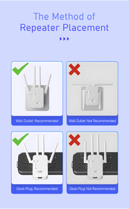 Extensor de Rango WiFi de Doble Banda AC1200 con Puerto Ethernet, Amplificador de Señal, 4 Antenas Externas de 2dbi, LGX-D9, Repetidor WiFi de 1200mbps - Product Image 2