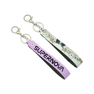 LLavero de cuero con logotipo personalizado, cordón de cuero para sublimación - Product Image 1