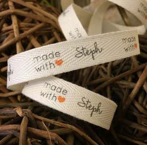 Cinta de Tela Jacquard y Logotipo Tejido Ecológico Personalizado para Bolsos, Ropa, Textiles para el Hogar y Zapatos - Product Image 5