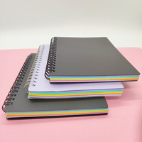 Carnet à spirale B6, papier épais coloré, 6 types de pages intérieures, 90 feuilles, couverture en PP, lignes horizontales, cadeau scolaire, bloc-notes