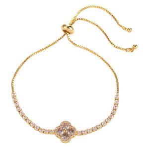 Pulsera de Zirconia con Forma de Mariposa, Dorada y Blanca, Ajustable, Joyería para Mujer, Regalo - Product Image 5