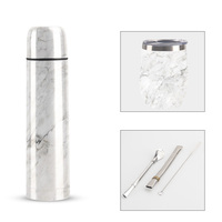 Ensemble complet de gyerba en acier inoxydable, Thermos moderne Mate gourde avec deux bombilles