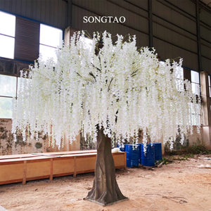 Sakura fleur de <span class=keywords><strong>cerisier</strong></span> blanche, branche de fleurs artificielles, arbres - Product Image 1