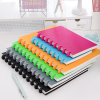 Gros Macaron Couleur Cahier à Feuilles Mobiles Doux de Haute Qualité Papier Amovible pour Étudiant Bureau Cadeau Logo Personnalisé