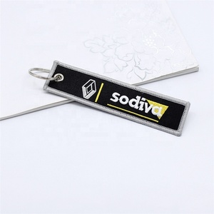 Porte-clés d'avion en tissu de broderie de logo de marque personnalisée de conception bon marché en gros pour avant le <span class=keywords><strong>vol</strong></span> - Product Image 1