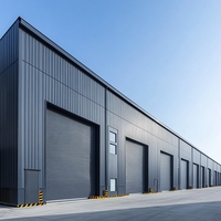 Almacén Moderno de Estructura de Acero Prefabricada, Techo de Acero con Arco de Celosía, Galvanizado en Caliente, Impermeable, Aislamiento Acústico, Garantía de por Vida