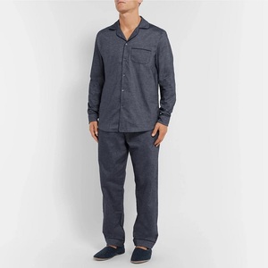 Vente en gros de chemise de pyjama en sergé de coton brossé respirant à manches longues nouveau style vêtements de nuit pour femmes et vêtements de nuit pour hommes de grande taille - Product Image 3