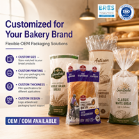 Sacs à pain micro-perforés en PP de qualité alimentaire pour machine automatique d'emballage de boulangerie, vente en gros